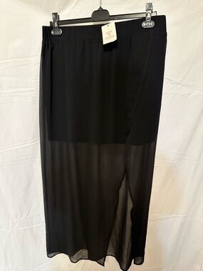 SKIRT Guess SHEER long skirt with stretch mini skirt